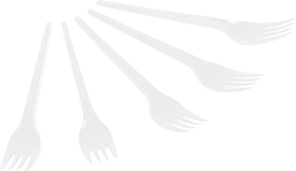 Изображение товара Набор одноразовых вилок Laima 603078 (100шт, белый)