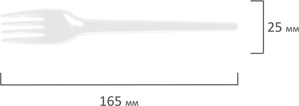 Изображение товара Набор одноразовых вилок Laima 603078 (100шт, белый)