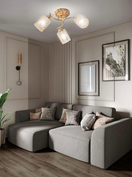 Изображение товара Люстра Aitin-Pro НПБ 02-3x60-101 / 8197/3A (золото)