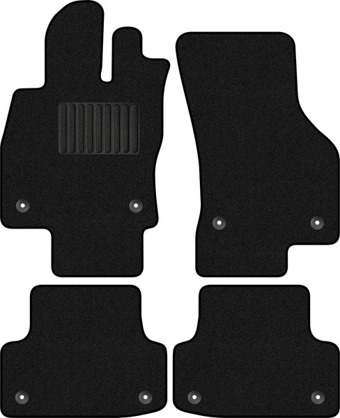 Изображение товара Комплект ковриков для авто Alicosta 0078_1_PR-6 для Audi A3 III кабриолет/седан 5 дв/8V 2012-2016 (ворс, черный)