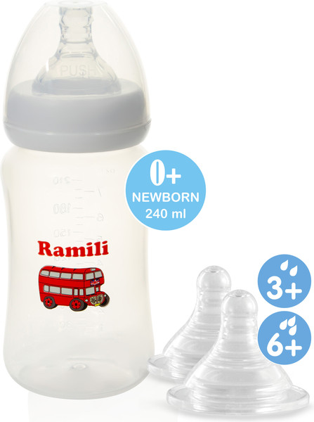 Изображение товара Бутылочка для кормления Ramili Baby 240MLBT100ML (240мл)