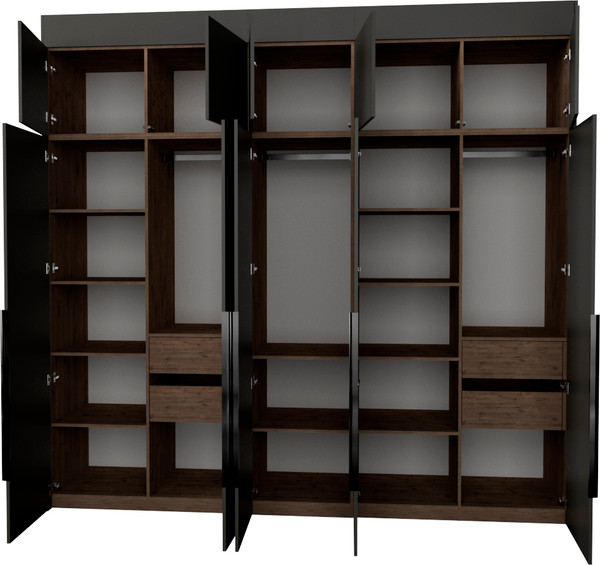 Изображение товара Шкаф Рэйгрупп S274-В12-3-WK В12-3 (дуб веллингтон/кобальт)