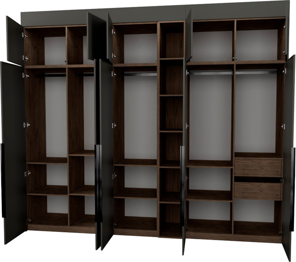 Изображение товара Шкаф Рэйгрупп S274-В13-2-WKW В13-2 (дуб веллингтон/кобальт)