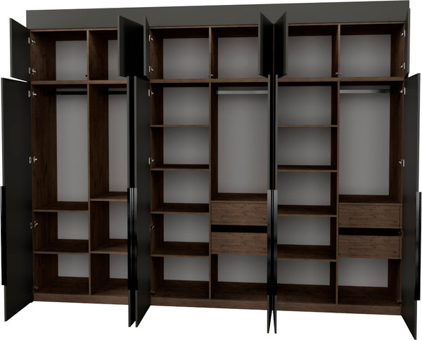 Изображение товара Шкаф Рэйгрупп Рэй S274-В15-3-WK В15-3 (дуб веллингтон/кобальт)