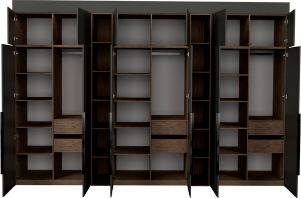 Изображение товара Шкаф Рэйгрупп Рэй S274-В18-4-WKW В18-4 (дуб веллингтон/кобальт)