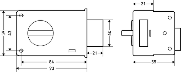 Изображение товара Замок накладной Омега ЗН1-1 ЗАЗ (медь)