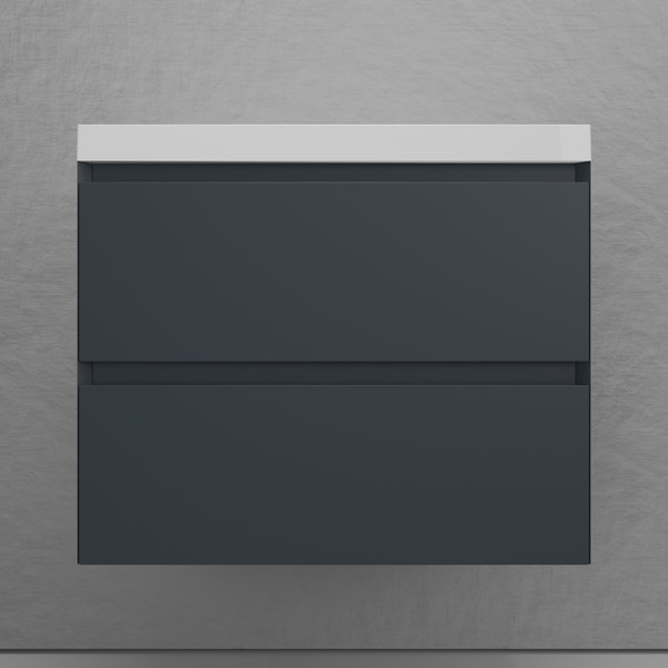 Изображение товара Тумба под умывальник Symbolite Манхэттен 70 Plus 2 ящика (подвесная, графит)
