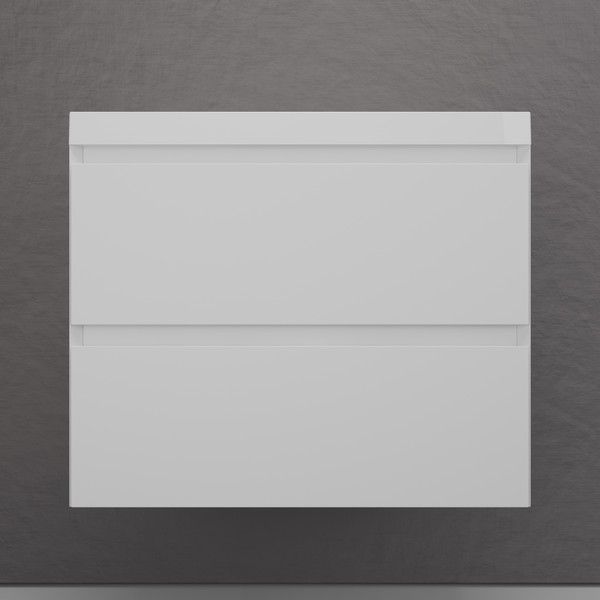 Изображение товара Тумба под умывальник Symbolite Манхэттен 80 Plus 2 ящика (подвесная, белый матовый)