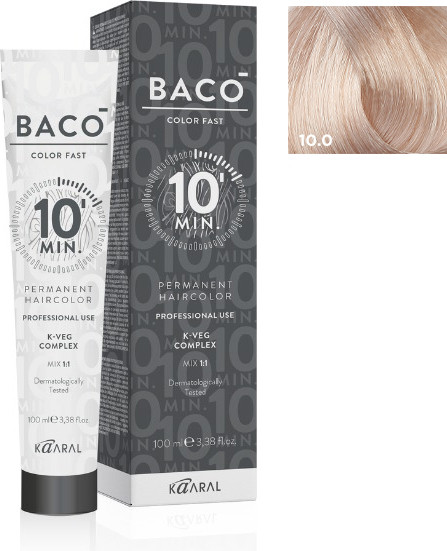 Изображение товара Крем-краска для волос Kaaral Baco Color Fast тон CF10.0 (100мл)