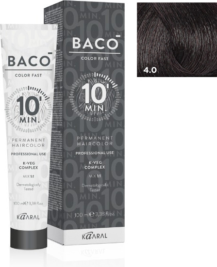 Изображение товара Крем-краска для волос Kaaral Baco Color Fast тон CF4.0 (100мл)