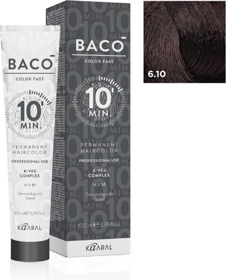 Изображение товара Крем-краска для волос Kaaral Baco Color Fast тон CF6.10 (100мл)