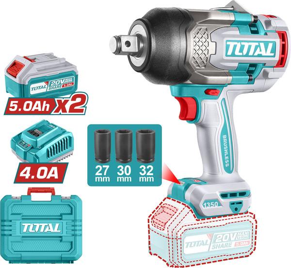 Изображение товара Аккумуляторный гайковерт TOTAL TIWLI20135