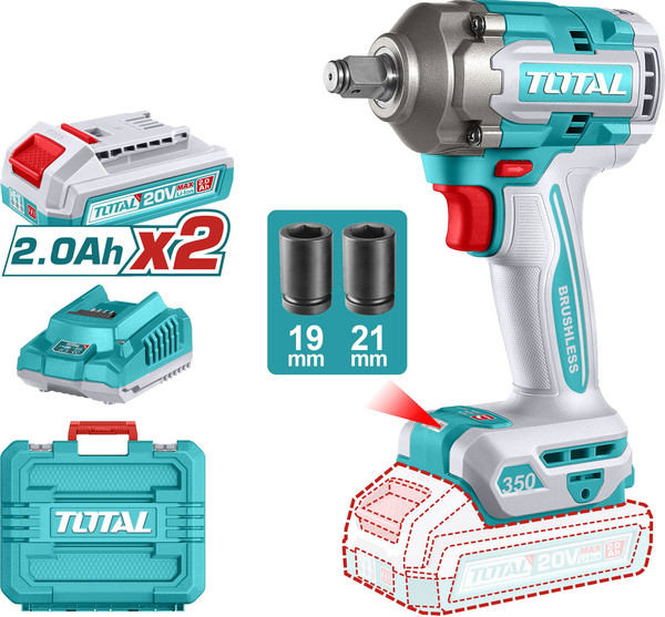 Изображение товара Аккумуляторный гайковерт TOTAL TIWLI2035