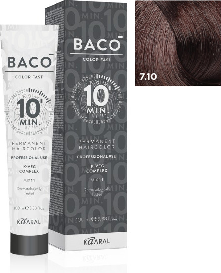 Изображение товара Крем-краска для волос Kaaral Baco Color Fast тон CF7.10 (100мл)