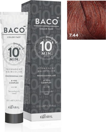 Изображение товара Крем-краска для волос Kaaral Baco Color Fast тон CF7.44 (100мл)