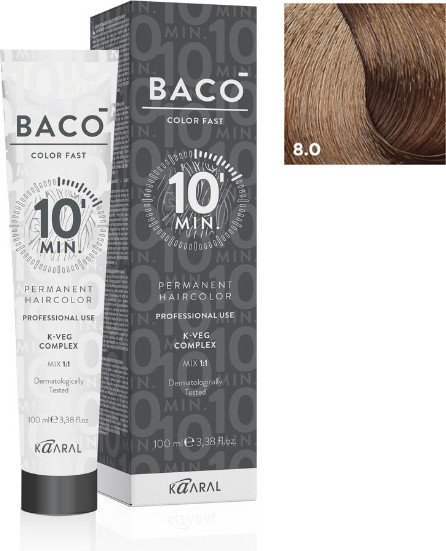 Изображение товара Крем-краска для волос Kaaral Baco Color Fast тон CF8.0 (100мл)