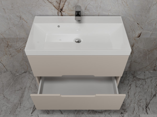 Изображение товара Тумба под умывальник Symbolite Матис 70 Classic 2 ящика (подвесная, крем)