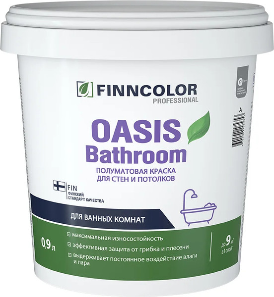 Изображение товара Краска Finncolor Oasis Bathroom A (900мл, полуматовый)