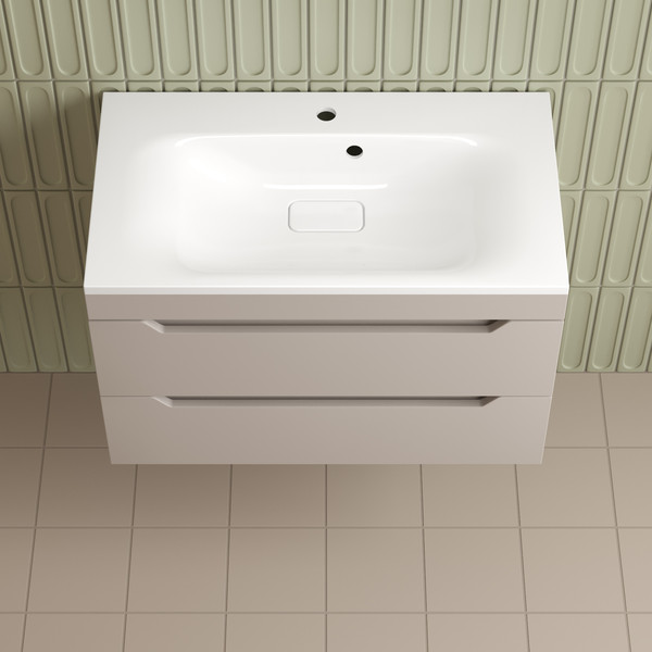Изображение товара Тумба под умывальник Symbolite Остин 80 Plus 2 ящика (подвесная, крем)