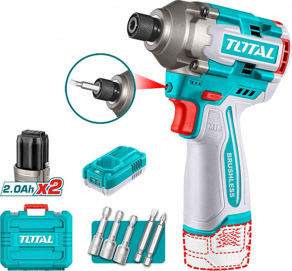 Изображение товара Аккумуляторный шуруповерт TOTAL TIRLI16178