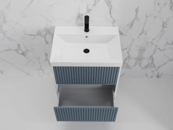 Изображение товара Тумба под умывальник Symbolite Стокгольм 60 Classic Push 2 ящика (подвесная, графит софт)