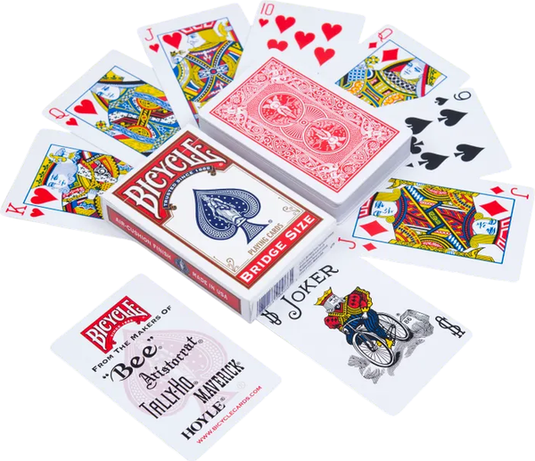 Изображение товара Игральные карты Bicycle 54 Bridge Size / 4024492 (красный)