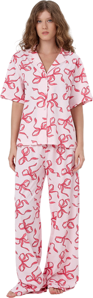 Изображение товара Пижама Mark Formelle 592554 (р.164/170-92-98, бантики на вишневом)