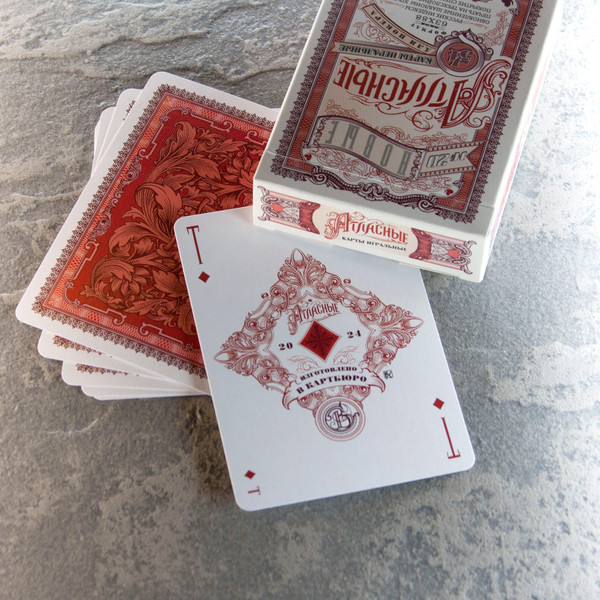 Изображение товара Игральные карты Картбюро Синкевича Новые Атласные ATLAS-RED