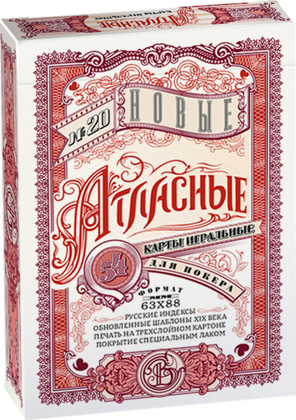Изображение товара Игральные карты Картбюро Синкевича Новые Атласные ATLAS-RED