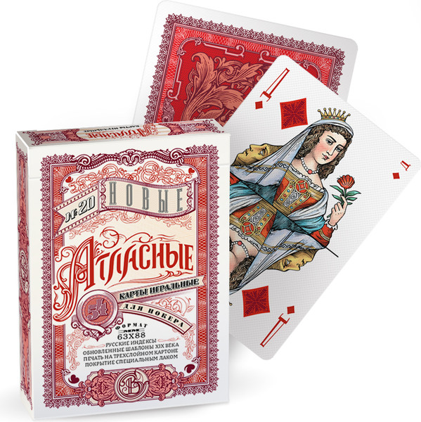 Изображение товара Игральные карты Картбюро Синкевича Новые Атласные ATLAS-RED
