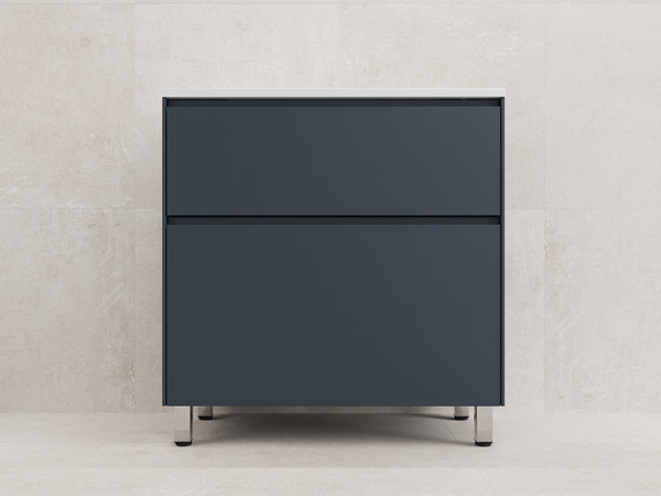 Изображение товара Тумба под умывальник Symbolite Лима 80 Line Plus 2 ящика (графит)