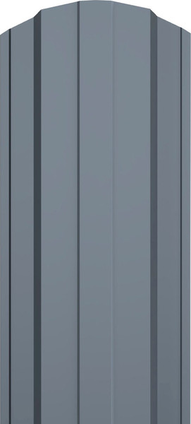 Изображение товара Штакетник металлический Комплектпрофиль Трапеция 115мм Глянцевый RAL 7024/7024 ПЭ 0.45x1500мм (1.5м, 10шт)