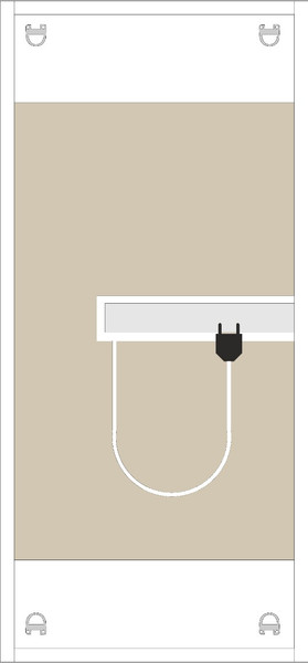 Изображение товара Шкаф с зеркалом для ванной Symbolite Каре 40x80 универсальное (с подсветкой, сенсор с диммером на зеркале)
