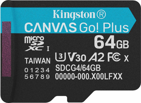 Изображение товара Карта памяти Kingston SDCG4/64GB micro SDXC Canvas Go Plus