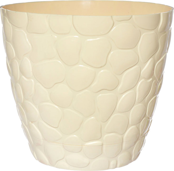 Изображение товара Кашпо Русспласт Камешки № 2 / РП-2112 (слоновая кость)