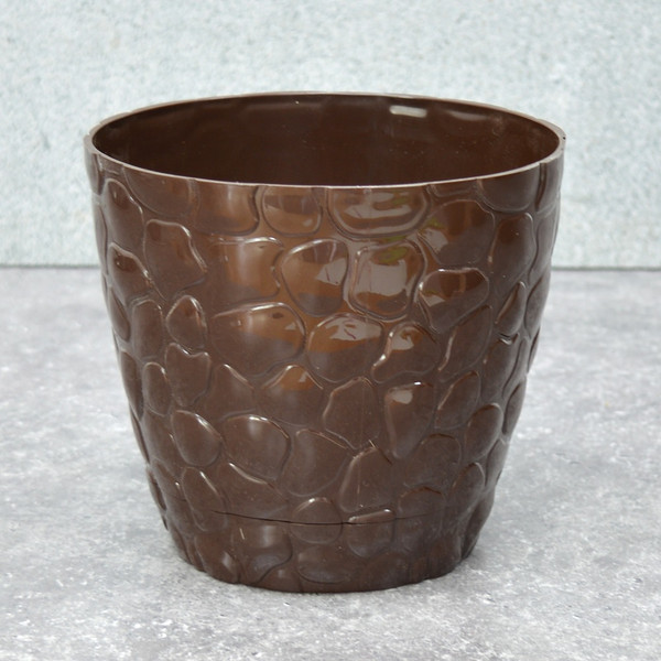 Изображение товара Кашпо Русспласт Камешки № 4 / РП-2114 (шоколадный)