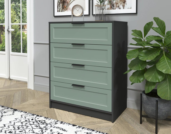 Изображение товара Комод Интерлиния Концепт Тренд КТ-К80 (антрацит/мята)