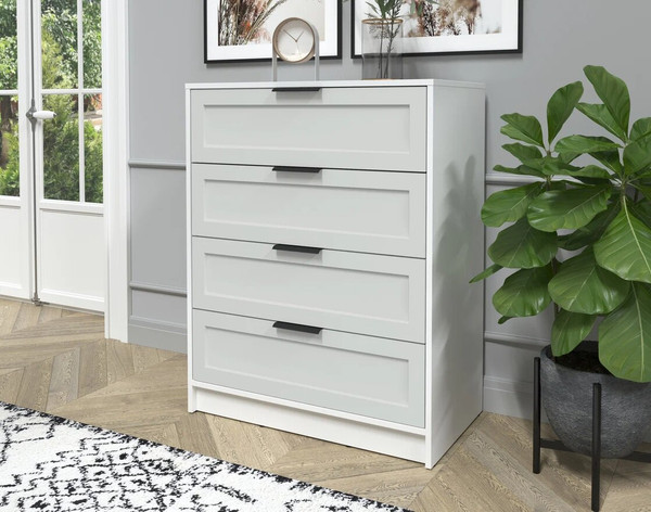 Изображение товара Комод Интерлиния Концепт Тренд КТ-К80 (белый платинум/грей)