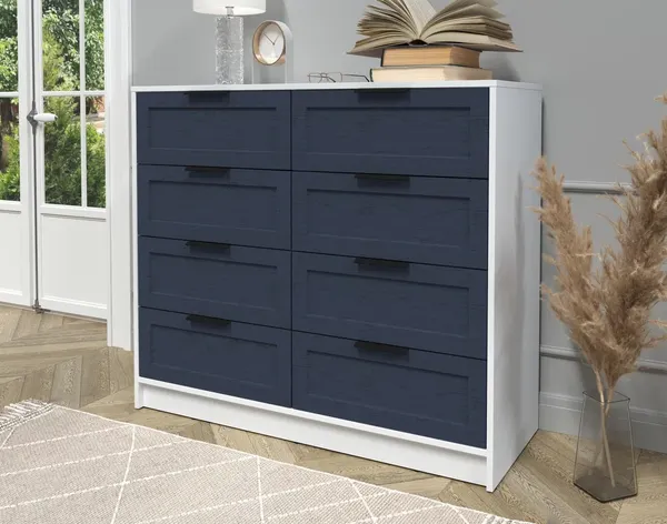 Изображение товара Комод Интерлиния Концепт Тренд КТ-К117 (белый платинум/дуб королевский)