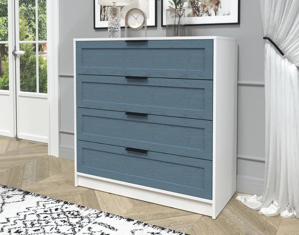 Изображение товара Комод Интерлиния Концепт Тренд КТ-К100 (белый платинум/дуб лазурный)