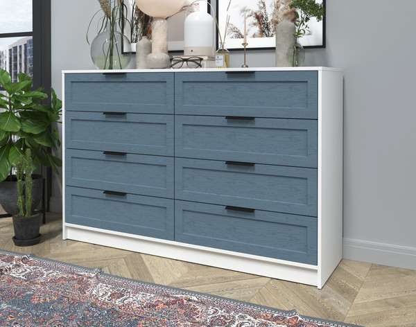 Изображение товара Комод Интерлиния Концепт Тренд КТ-К157 (белый платинум/дуб лазурный)