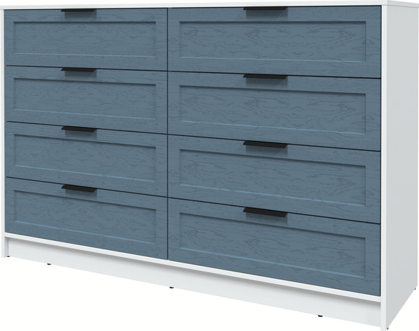 Изображение товара Комод Интерлиния Концепт Тренд КТ-К157 (белый платинум/дуб лазурный)