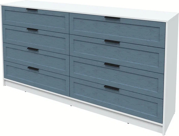 Изображение товара Комод Интерлиния Концепт Тренд КТ-К197 (белый платинум/дуб лазурный)