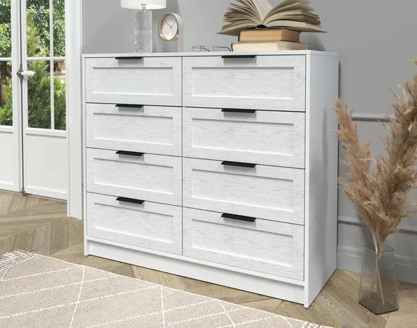 Изображение товара Комод Интерлиния Концепт Тренд КТ-К117 (белый платинум/дуб полярный)