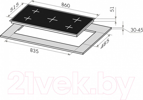 Изображение товара Газовая варочная панель Maunfeld EGHE.95.33CBG.R/G