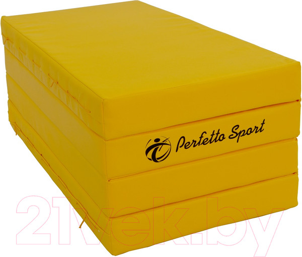 Изображение товара Гимнастический мат Perfetto Sport Складной №5 1x2x0.1м (желтый)