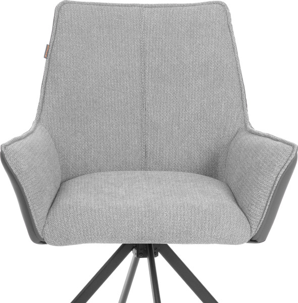 Изображение товара Стул Tetchair Мурано опора 360 (велюр/букле (HYP)/экокожа, светло-серый/графит)