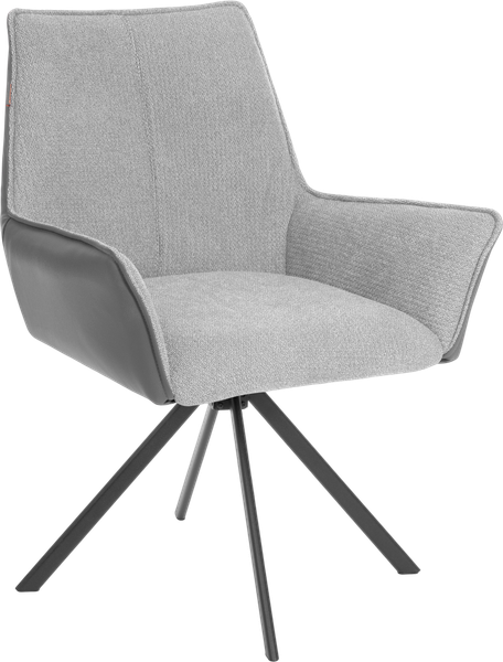 Изображение товара Стул Tetchair Мурано опора 360 (велюр/букле (HYP)/экокожа, светло-серый/графит)