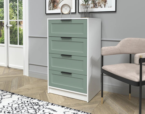 Изображение товара Комод Интерлиния Концепт Тренд КТ-К60 (белый платинум/мята)