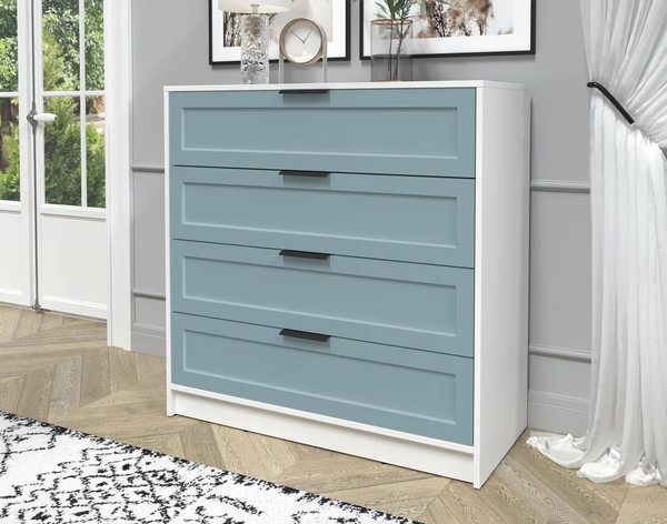 Изображение товара Комод Интерлиния Концепт Тренд КТ-К100 (белый платинум/океан)